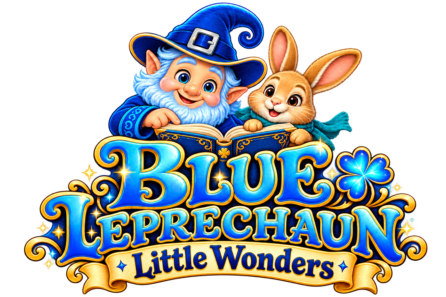 Blue Leprechaun: Little Wonders — Blue and Pip sharing a storybook